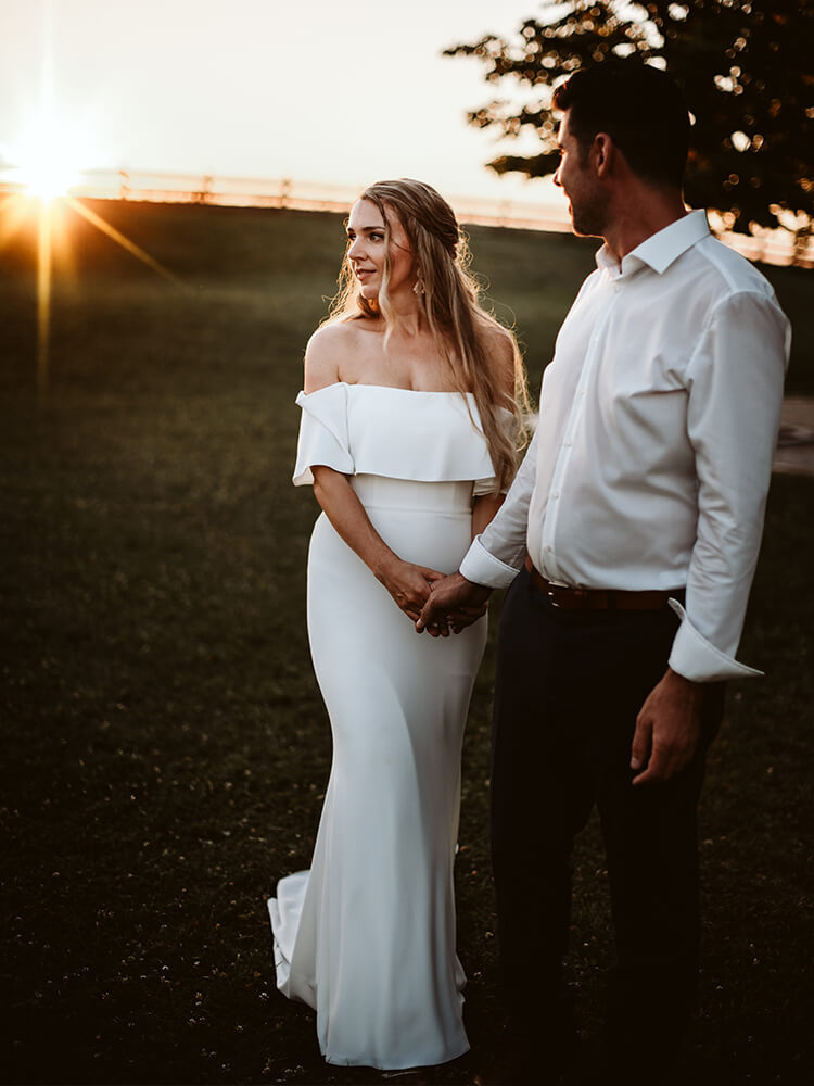 Brautpaar im Sonnenuntergang | Dominika Photography Hochzeitsfotografie
